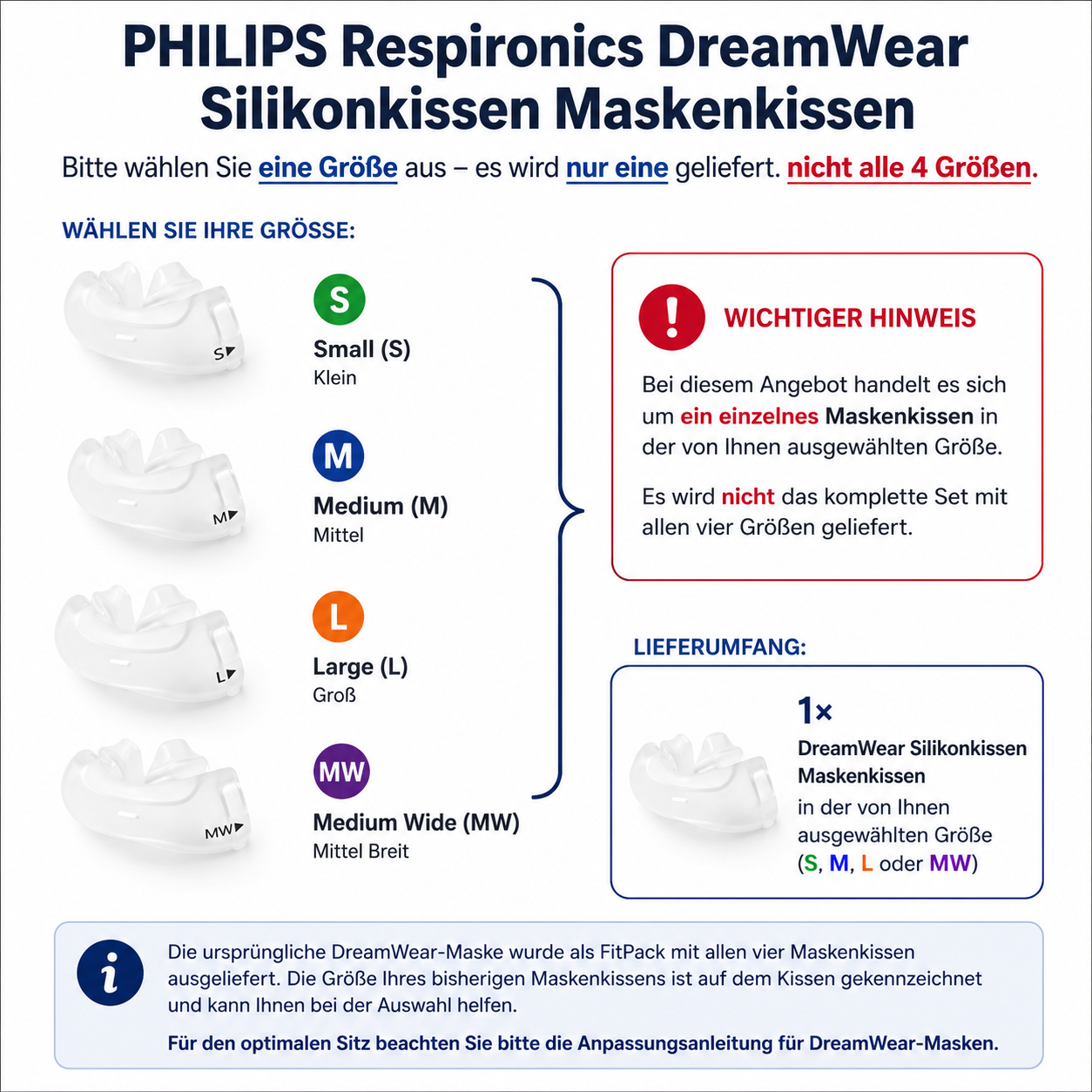Maskepute for Philips DreamWear neseputemaske