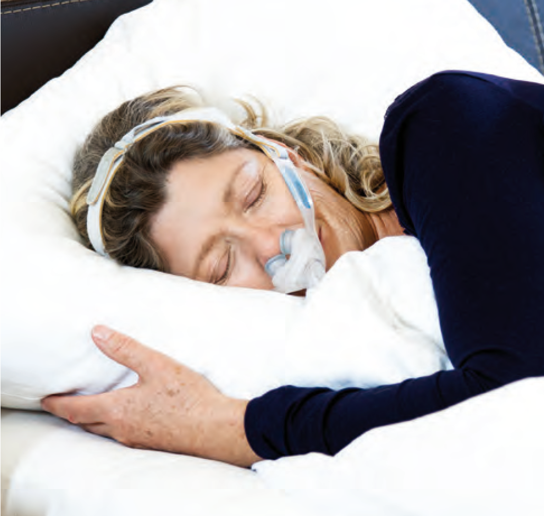 Philips Respironics Nuance Pro Gel Pillow Neuskussensmasker (met uitademventiel, gelkussenframe en hoofdband)