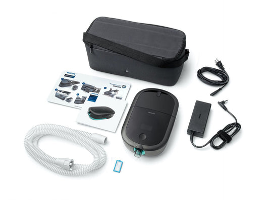 Philips DreamStation 2 Auto CPAP Advanced with humidifier and integrated 4G cellular modem.