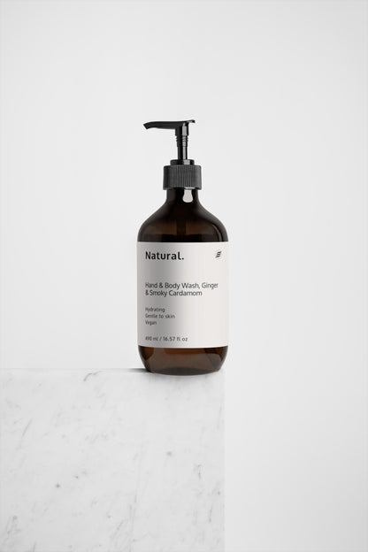 Natural. Gel de manos y cuerpo, Jengibre y cardamomo ahumado