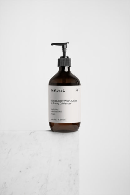 Natural. Gel de manos y cuerpo, Jengibre y cardamomo ahumado