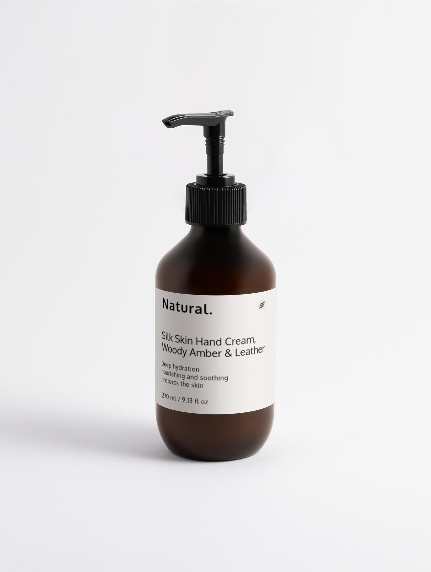 Natuurlijk. Zijdezachte Handcrème, Houtachtig Amber & Leer