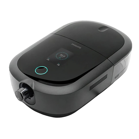 Philips DreamStation 2 Auto CPAP Advanced with humidifier and integrated 4G cellular modem.