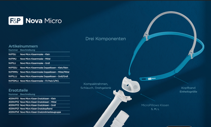 Fisher & Paykel Nova Micro Maske Nasenpolstermaske S, M L oder Fit Pack-