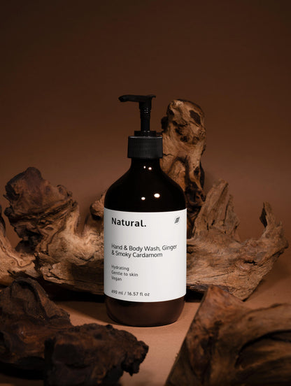 Natural. Gel de manos y cuerpo, Jengibre y cardamomo ahumado
