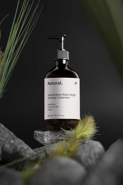 Natural. Gel de manos y cuerpo, Jengibre y cardamomo ahumado