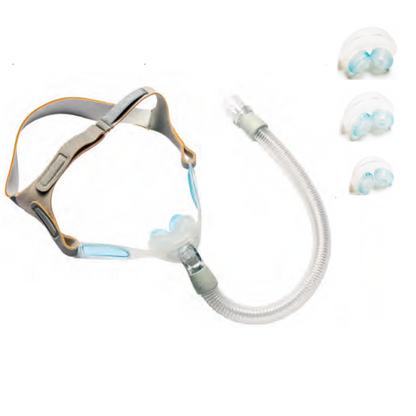 Philips Respironics Nuance Pro Gel Pillow Nasal Cushion Mask (with exhalation valve, gel cushion frame, and headgear)